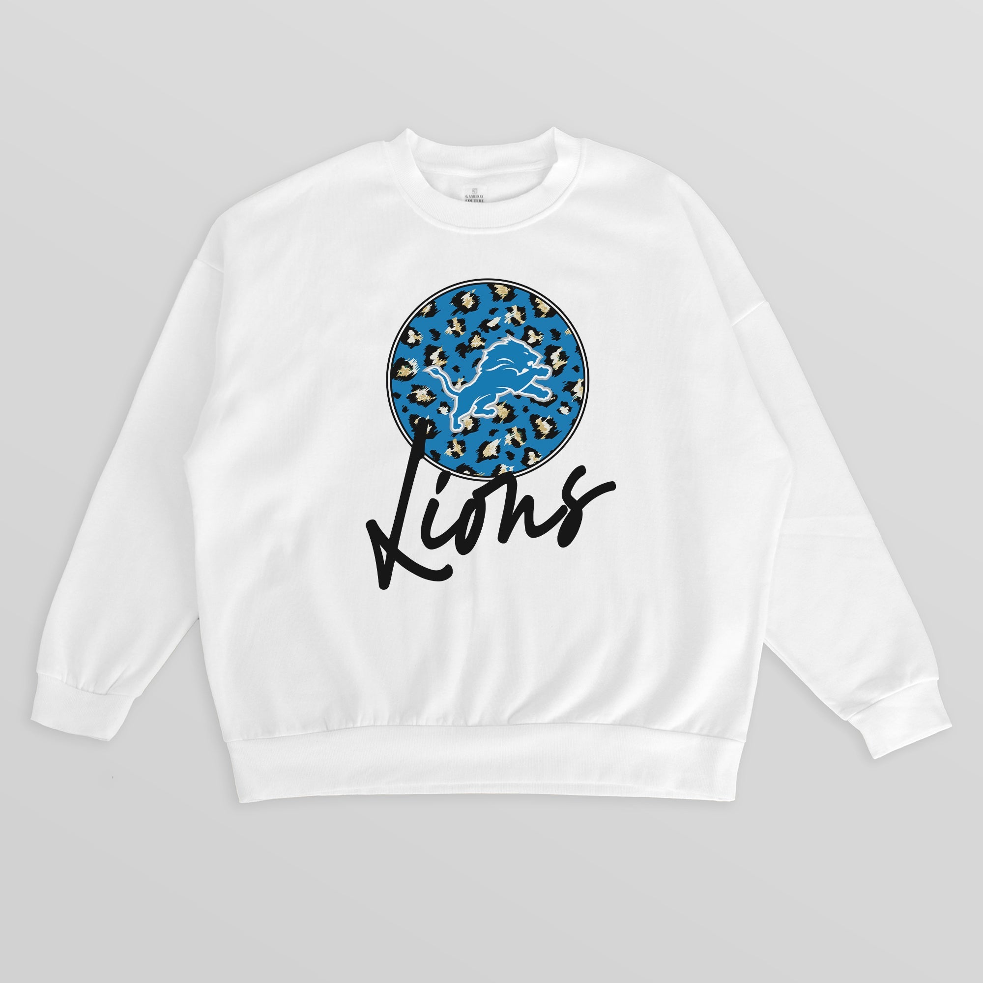 DETROIT LIONS WILD BREAKTHROUGH PREMIUM FLEECE CREWNECK PULLOVER
