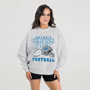 DETROIT LIONS HOME TURF PREMIUM FLEECE CREWNECK PULLOVER