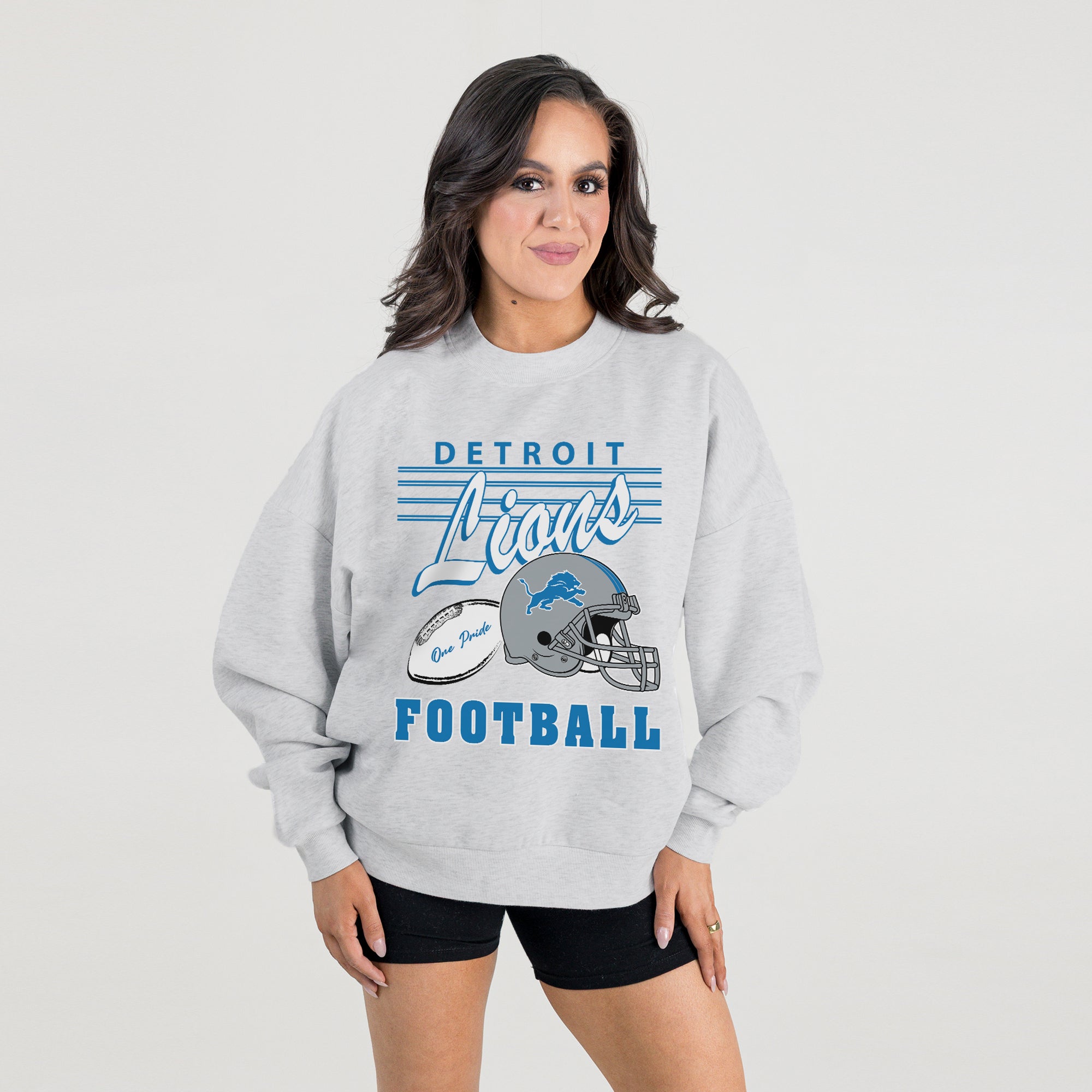 DETROIT LIONS HOME TURF PREMIUM FLEECE CREWNECK PULLOVER