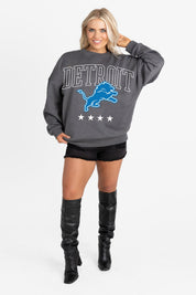 DETROIT LIONS RISING STAR PREMIUM FLEECE CREWNECK PULLOVER