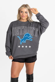 DETROIT LIONS RISING STAR PREMIUM FLEECE CREWNECK PULLOVER