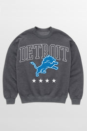 DETROIT LIONS RISING STAR PREMIUM FLEECE CREWNECK PULLOVER