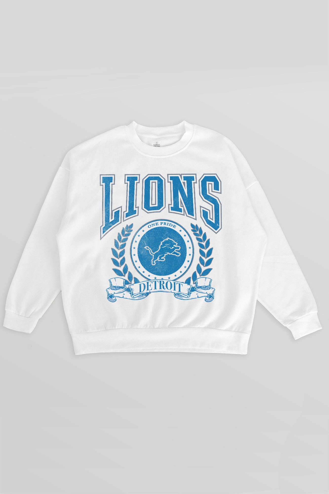 DETROIT LIONS STAY COOL PREMIUM FLEECE CREWNECK PULLOVER