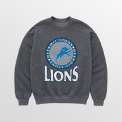 DETROIT LIONS SATURDAY SEAL PREMIUM FLEECE DROP SHOULDER CREWNECK PULLOVER