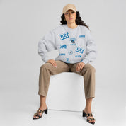 DETROIT LIONS ALL IN REPEAT PREMIUM FLEECE DROP SHOULDER CREWNECK PULLOVER