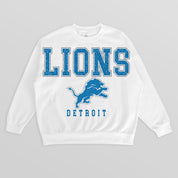 DETROIT LIONS Sunday Drives Fleece Crewneck Pullover