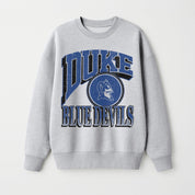 DUKE BLUE DEVILS GAME ON PREMIUM FLEECE DROP SHOULDER CREWNECK PULLOVER