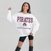 EAST CAROLINA PIRATES FREESTYLE PREMIUM FLEECE CREWNECK PULLOVER