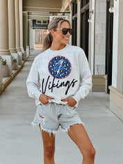 ELIZABETH CITY STATE UNIVERSITY VIKINGS GOING WILD PREMIUM FLEECE DROP SHOULDER CREWNECK PULLOVER