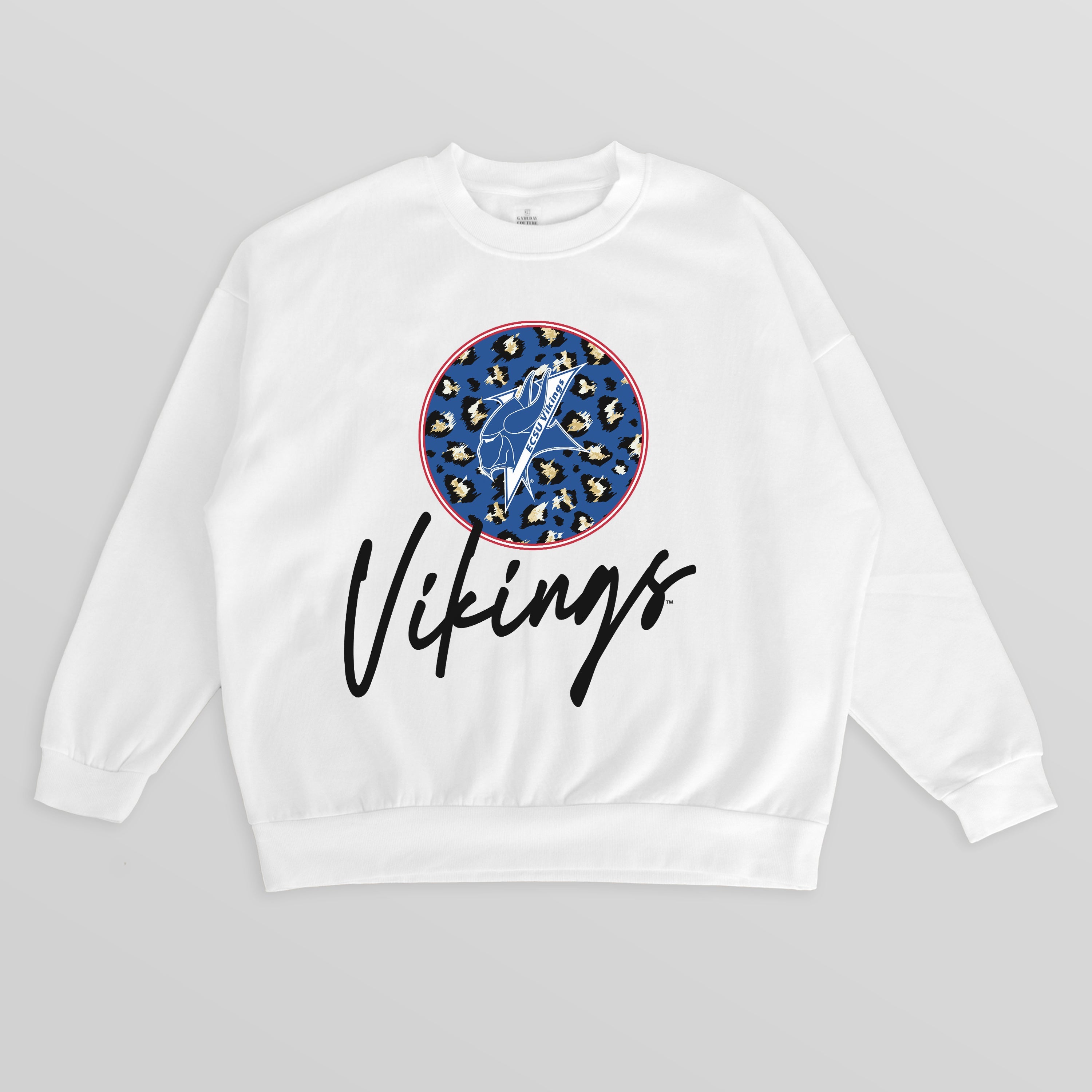 ELIZABETH CITY STATE UNIVERSITY VIKINGS WILD BREAKTHROUGH PREMIUM FLEECE CREWNECK PULLOVER
