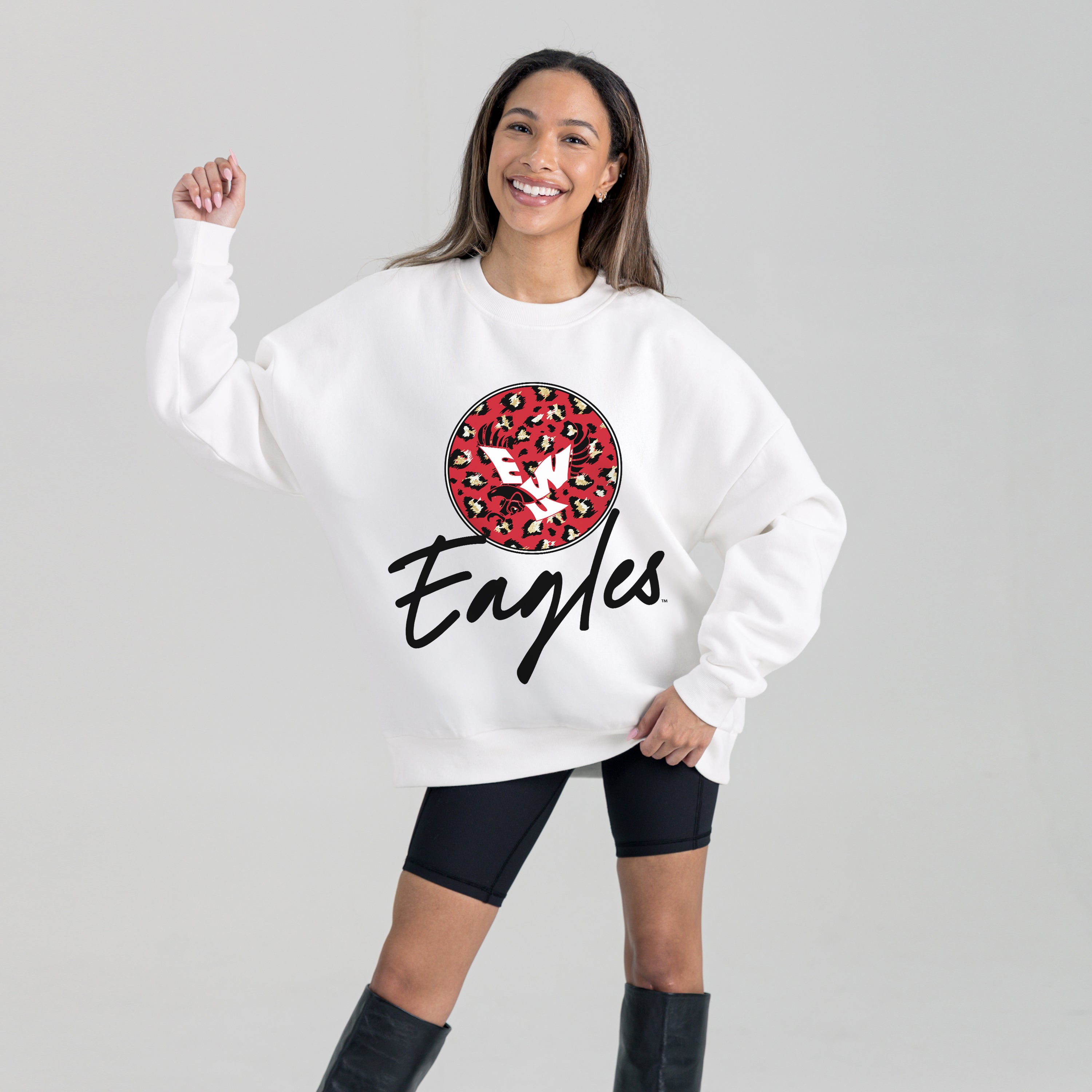 EASTERN WASHINGTON UNIVERSITY EAGLES WILD BREAKTHROUGH PREMIUM FLEECE CREWNECK PULLOVER
