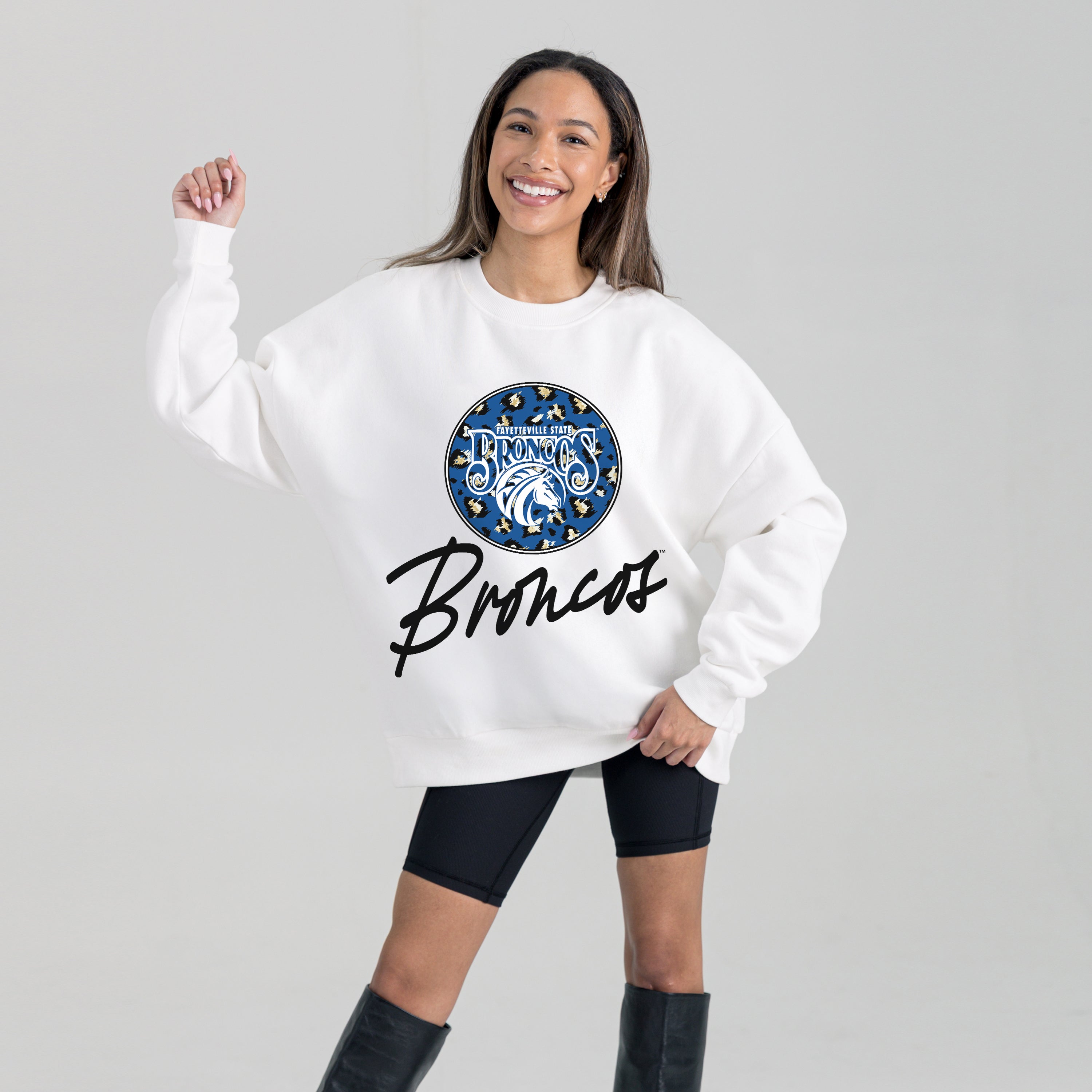 FAYETTEVILLE STATE BRONCOS WILD BREAKTHROUGH PREMIUM FLEECE CREWNECK PULLOVER
