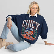 FC CINCINNATI CLASSIC ARCHIVES PREMIUM FLEECE DROP SHOULDER CREWNECK PULLOVER