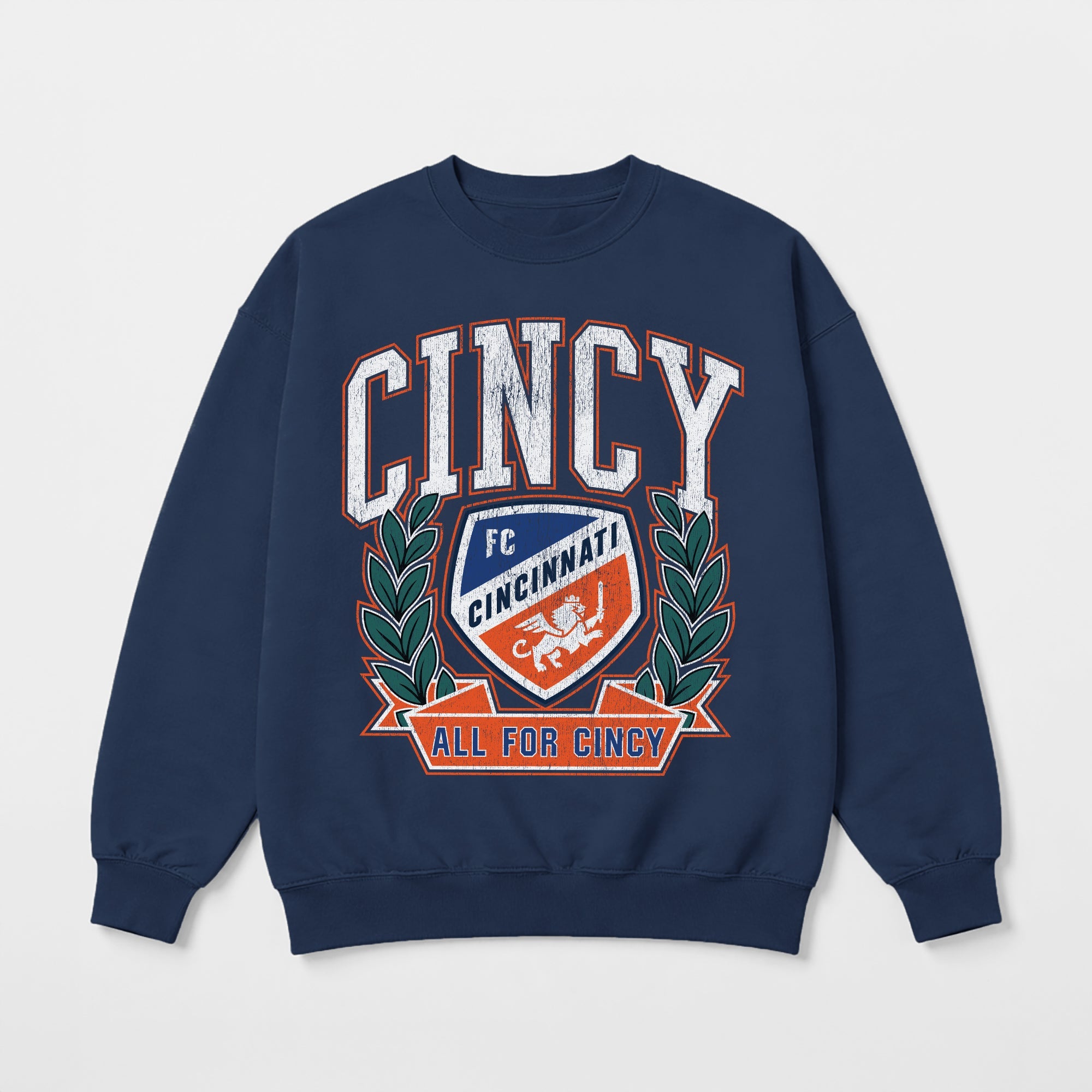 FC CINCINNATI CLASSIC ARCHIVES PREMIUM FLEECE DROP SHOULDER CREWNECK PULLOVER