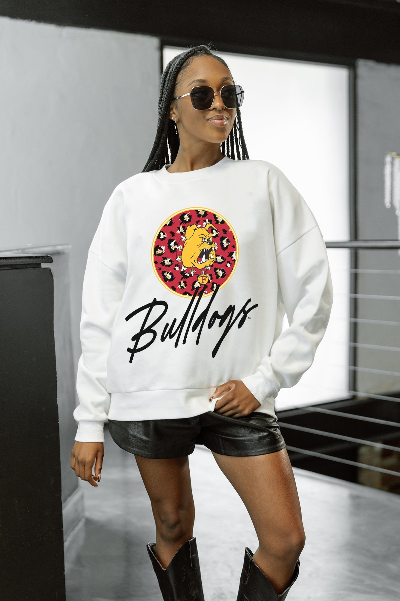 FERRIS STATE BULLDOGS WILD BREAKTHROUGH PREMIUM FLEECE CREWNECK PULLOVER