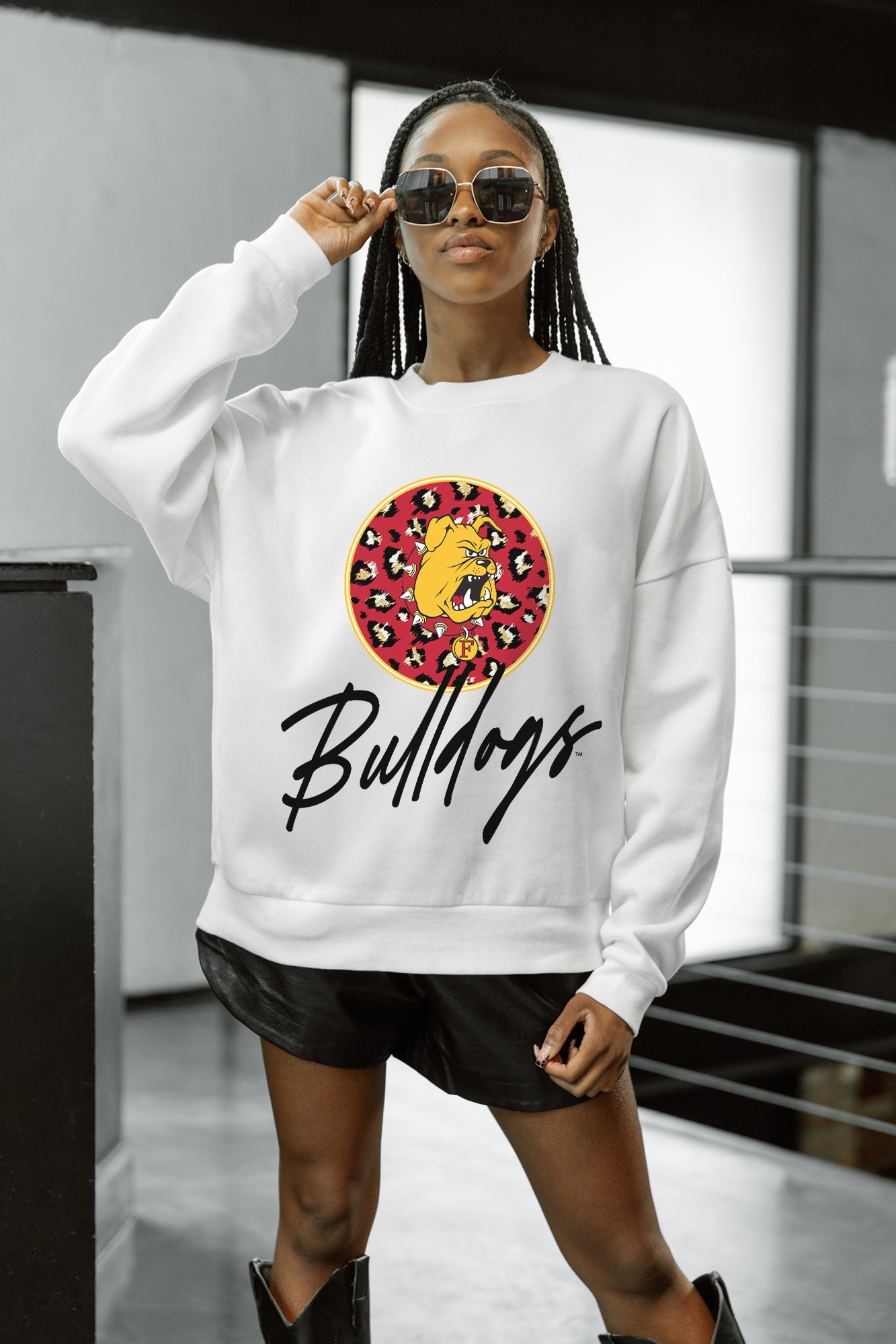 FERRIS STATE BULLDOGS WILD BREAKTHROUGH PREMIUM FLEECE CREWNECK PULLOVER