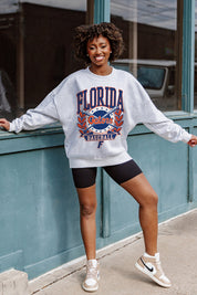 FLORIDA GATORS BASES LOADED PREMIUM FLEECE DROP SHOULDER CREWNECK PULLOVER
