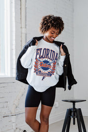 FLORIDA GATORS BASES LOADED PREMIUM FLEECE DROP SHOULDER CREWNECK PULLOVER