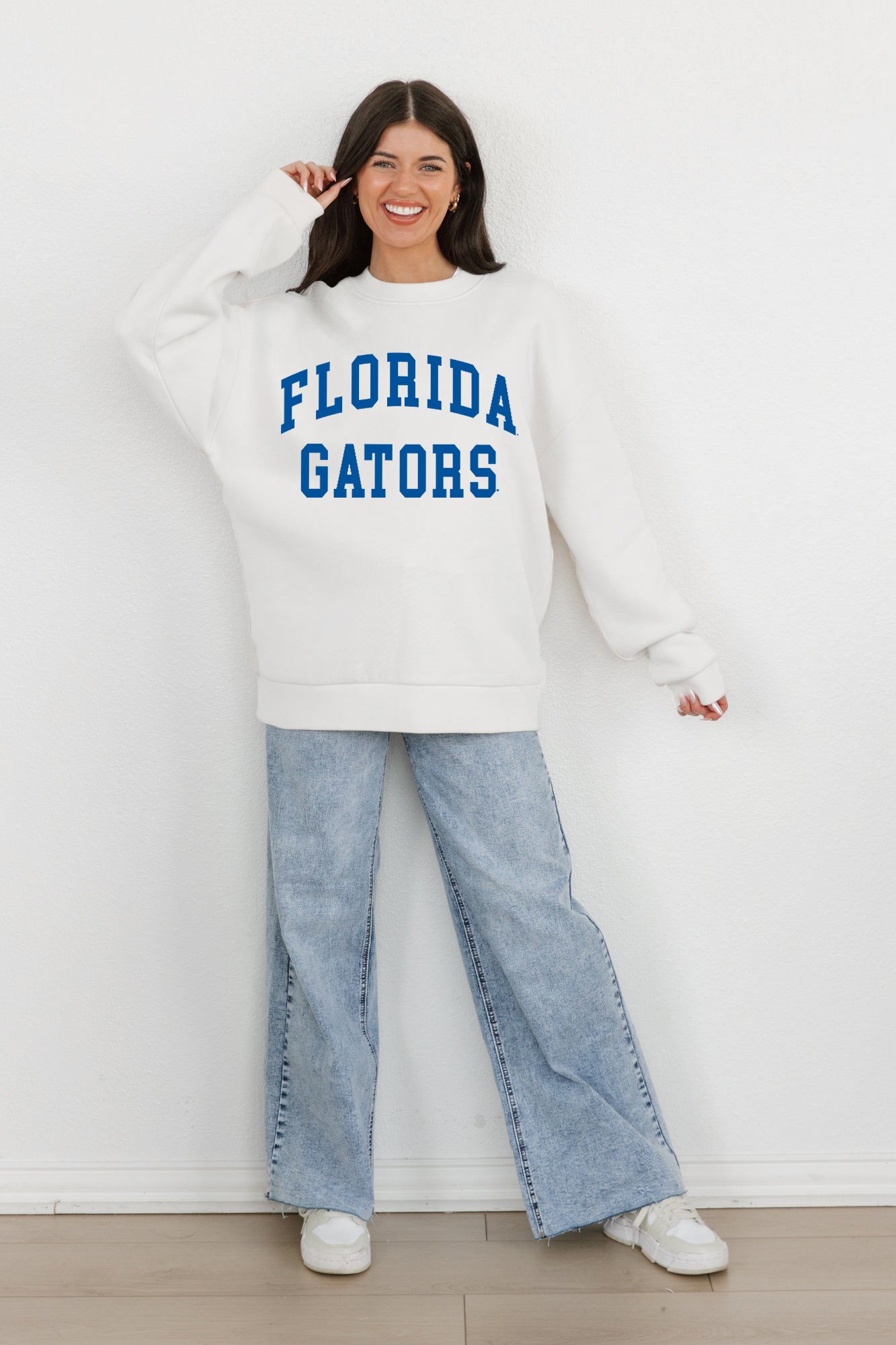 FLORIDA GATORS ALL-STAR STYLE PREMIUM FLEECE DROP SHOULDER CREWNECK PULLOVER BY MADI PREWETT TROUTT
