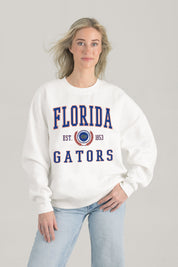 FLORIDA GATORS TIMELESS TRIUMPH PREMIUM FLEECE DROP SHOULDER CREWNECK PULLOVER