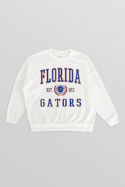 FLORIDA GATORS TIMELESS TRIUMPH PREMIUM FLEECE DROP SHOULDER CREWNECK PULLOVER