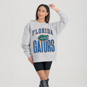 FLORIDA GATORS FIERCE FOCUS PREMIUM FLEECE DROP SHOULDER CREWNECK PULLOVER