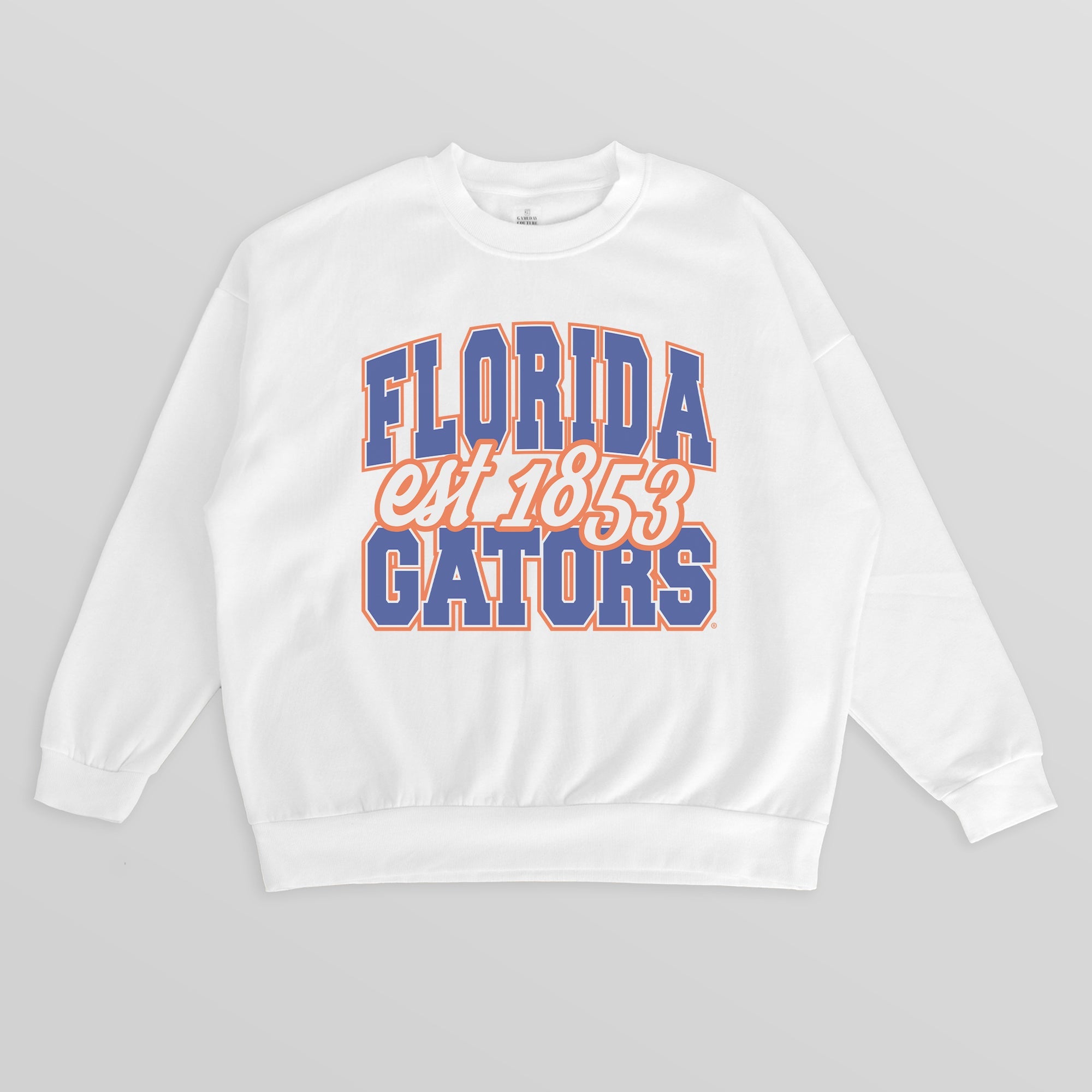 FLORIDA GATORS FADED FORMATION PREMIUM FLEECE DROP SHOULDER CREWNECK PULLOVER