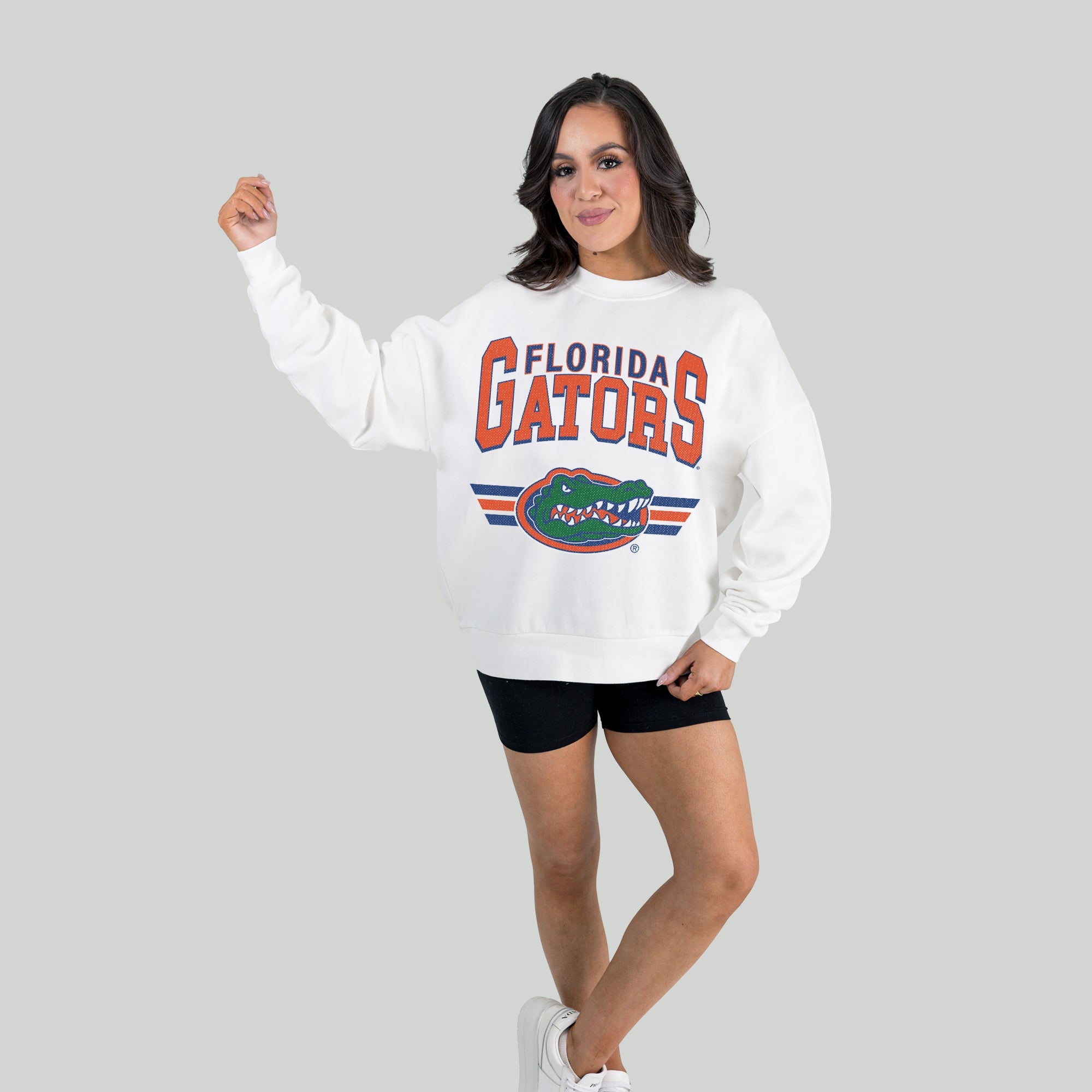 FLORIDA GATORS SWIFT STRIKE PREMIUM FLEECE DROP SHOULDER CREWNECK PULLOVER