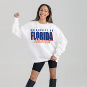 FLORIDA GATORS ALUMNI ERA PREMIUM DROP SHOULDER FLEECE CREWNECK PULLOVER