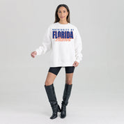 FLORIDA GATORS ALUMNI ERA PREMIUM DROP SHOULDER FLEECE CREWNECK PULLOVER