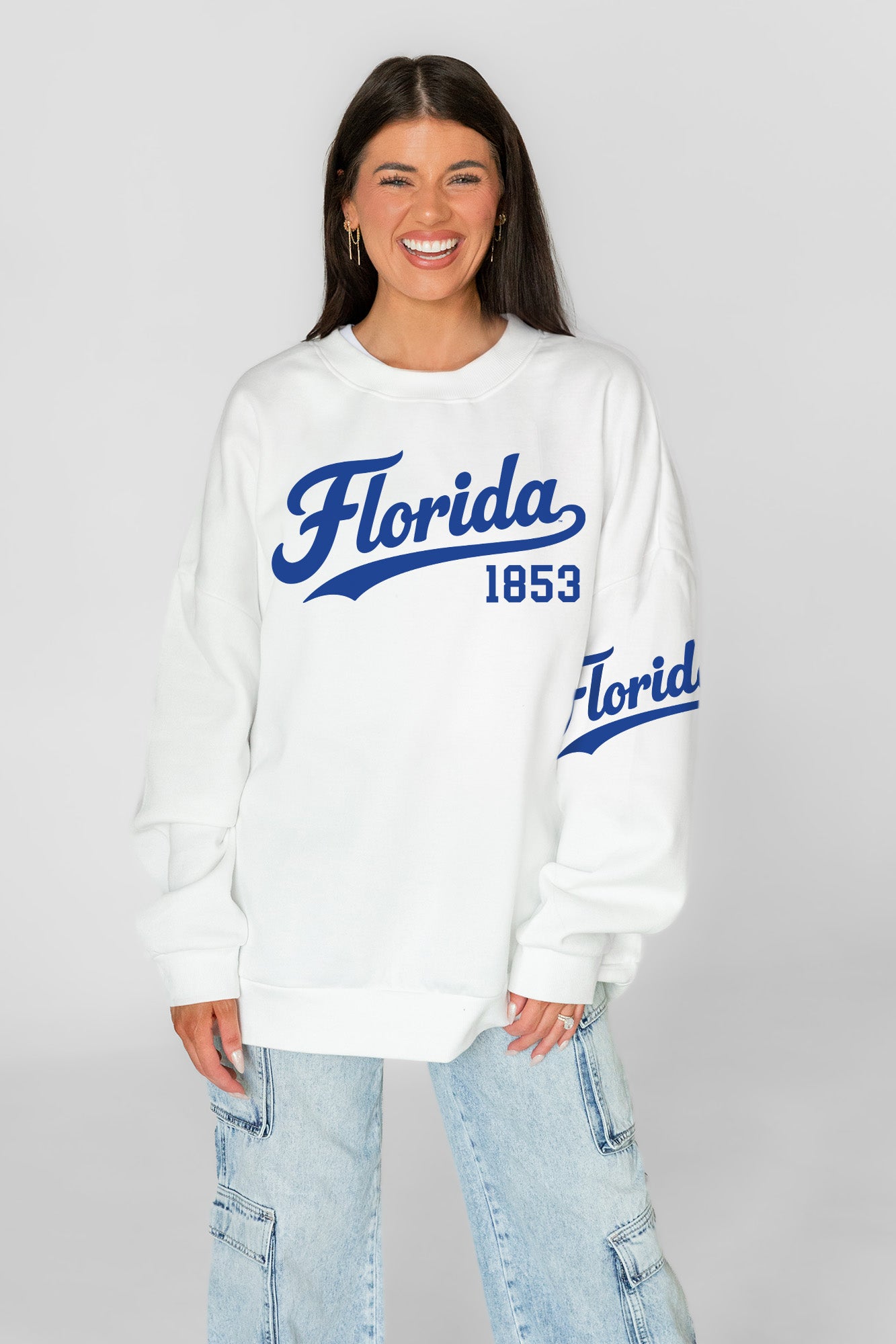 FLORIDA GATORS DAY ONE PREMIUM FLEECE UNISEX CREWNECK PULLOVER