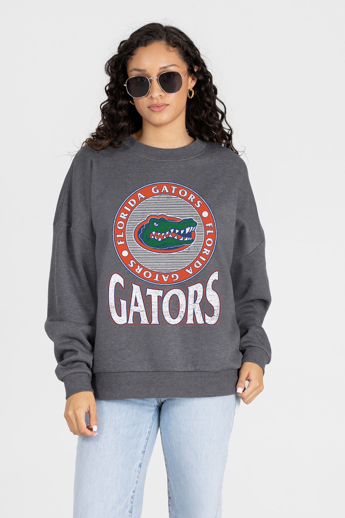 FLORIDA GATORS SATURDAY SEAL PREMIUM FLEECE DROP SHOULDER CREWNECK PULLOVER