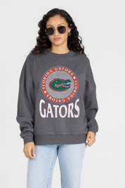 FLORIDA GATORS SATURDAY SEAL PREMIUM FLEECE DROP SHOULDER CREWNECK PULLOVER
