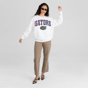 FLORIDA GATORS SWEET PLAY PREMIUM FLEECE DROP SHOULDER CREWNECK PULLOVER