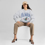 FLORIDA GATORS INSTANT CLASSIC PREMIUM FLEECE DROP SHOULDER CREWNECK PULLOVER