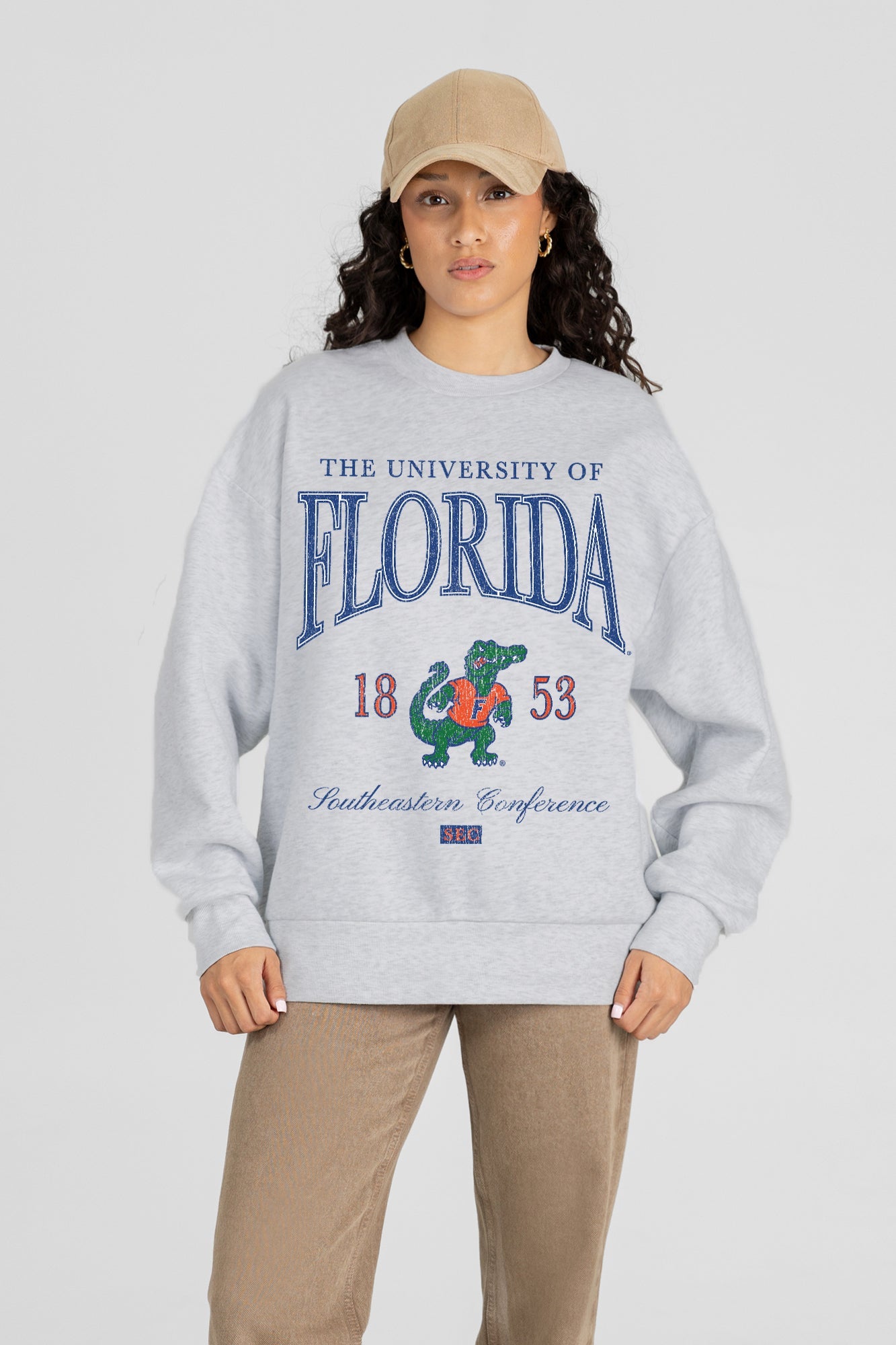 FLORIDA GATORS INSTANT CLASSIC PREMIUM FLEECE DROP SHOULDER CREWNECK PULLOVER