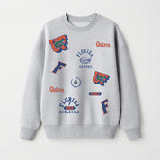 FLORIDA GATORS ALL IN REPEAT PREMIUM FLEECE DROP SHOULDER CREWNECK PULLOVER