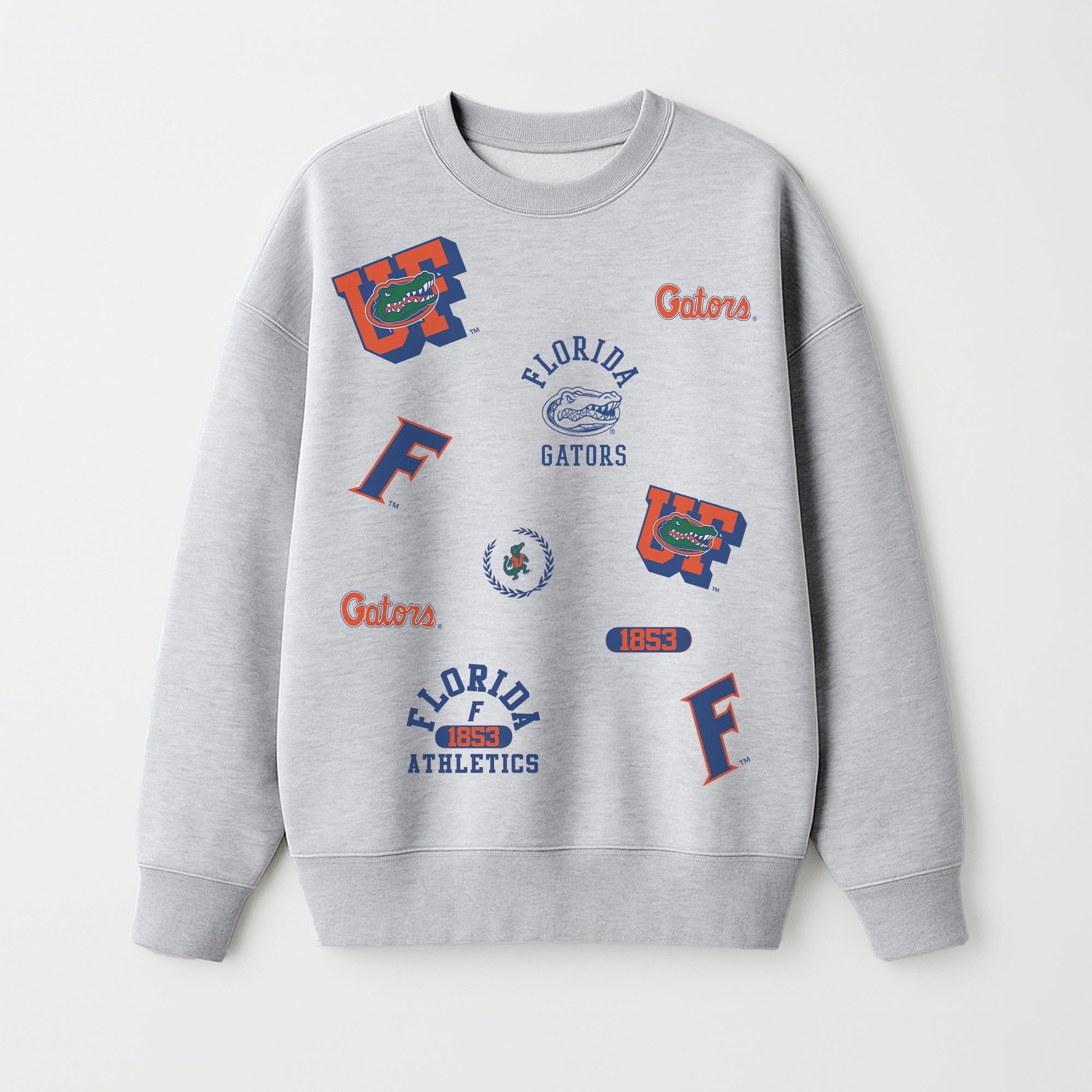 FLORIDA GATORS ALL IN REPEAT PREMIUM FLEECE DROP SHOULDER CREWNECK PULLOVER