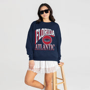 FLORIDA ATLANTIC OWLS MAIN CHARACTER PREMIUM FLEECE DROP SHOULDER CREWNECK PULLOVER