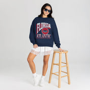 FLORIDA ATLANTIC OWLS MAIN CHARACTER PREMIUM FLEECE DROP SHOULDER CREWNECK PULLOVER