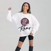 FORDHAM RAMS WILD BREAKTHROUGH PREMIUM FLEECE CREWNECK PULLOVER