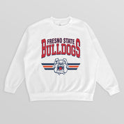 FRESNO STATE BULLDOGS SWIFT STRIKE PREMIUM FLEECE DROP SHOULDER CREWNECK PULLOVER
