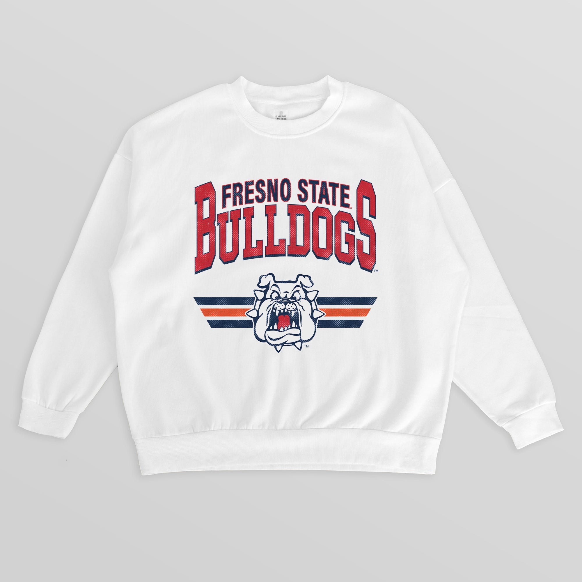 FRESNO STATE BULLDOGS SWIFT STRIKE PREMIUM FLEECE DROP SHOULDER CREWNECK PULLOVER
