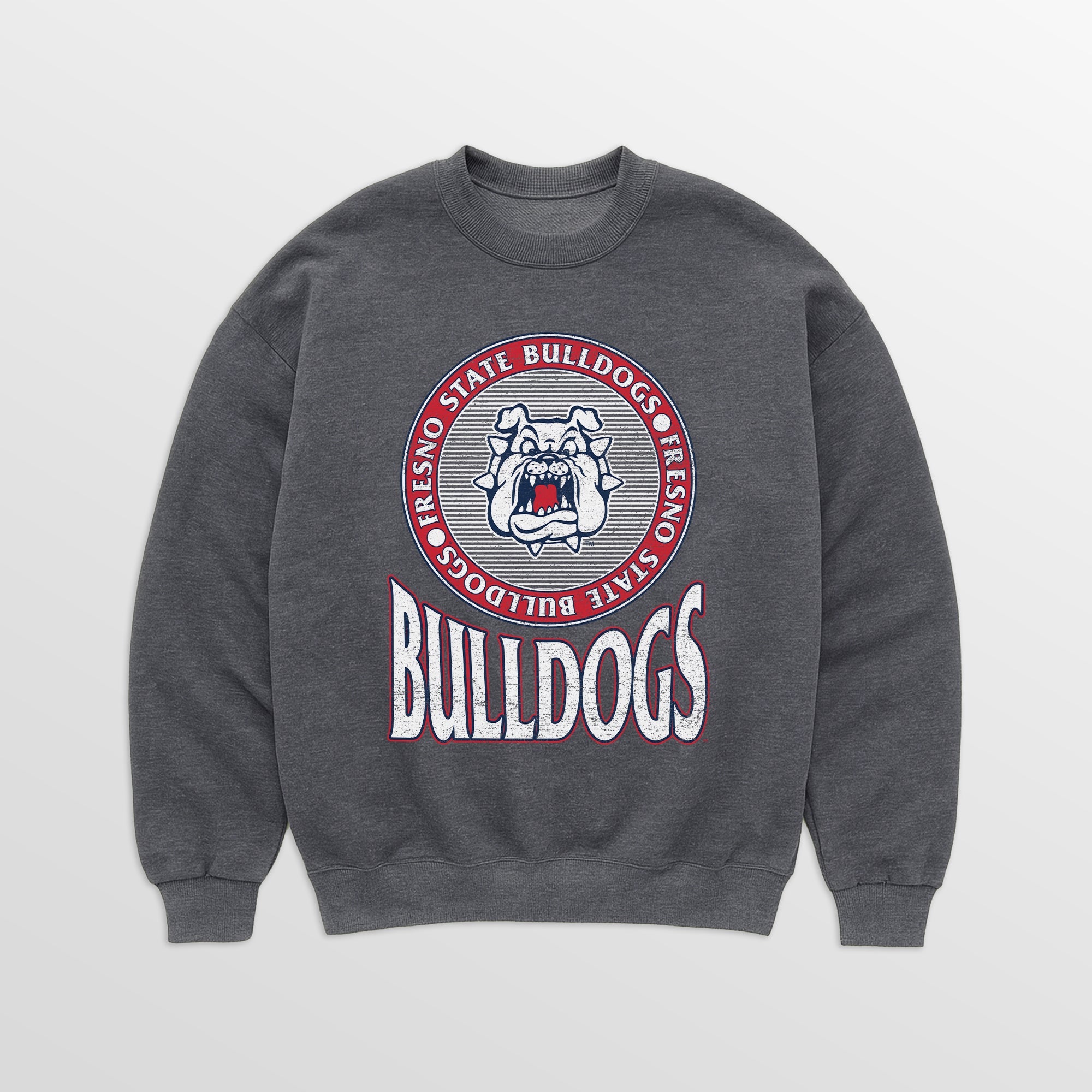 FRESNO STATE BULLDOGS SATURDAY SEAL PREMIUM FLEECE DROP SHOULDER CREWNECK PULLOVER