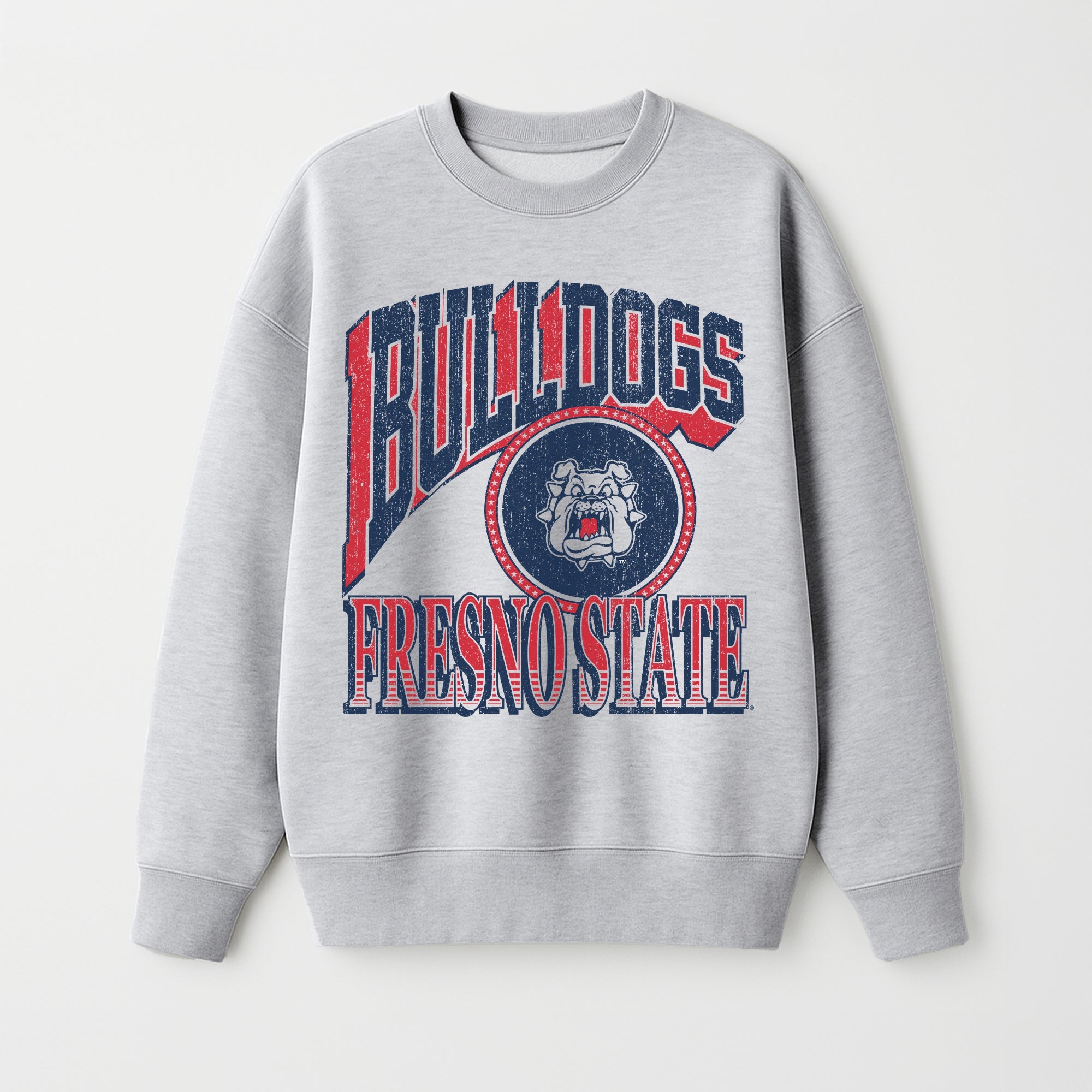 FRESNO STATE BULLDOGS GAME ON PREMIUM FLEECE DROP SHOULDER CREWNECK PULLOVER