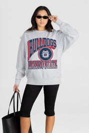 FRESNO STATE BULLDOGS GAME ON PREMIUM FLEECE DROP SHOULDER CREWNECK PULLOVER