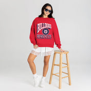 FRESNO STATE BULLDOGS MAIN CHARACTER PREMIUM FLEECE DROP SHOULDER CREWNECK PULLOVER