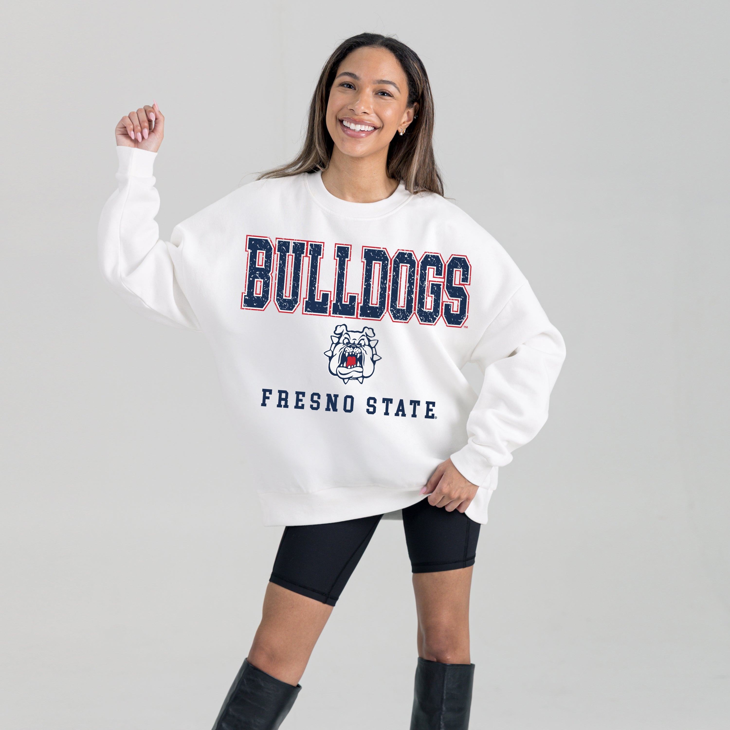 FRESNO STATE BULLDOGS FREESTYLE PREMIUM FLEECE CREWNECK PULLOVER