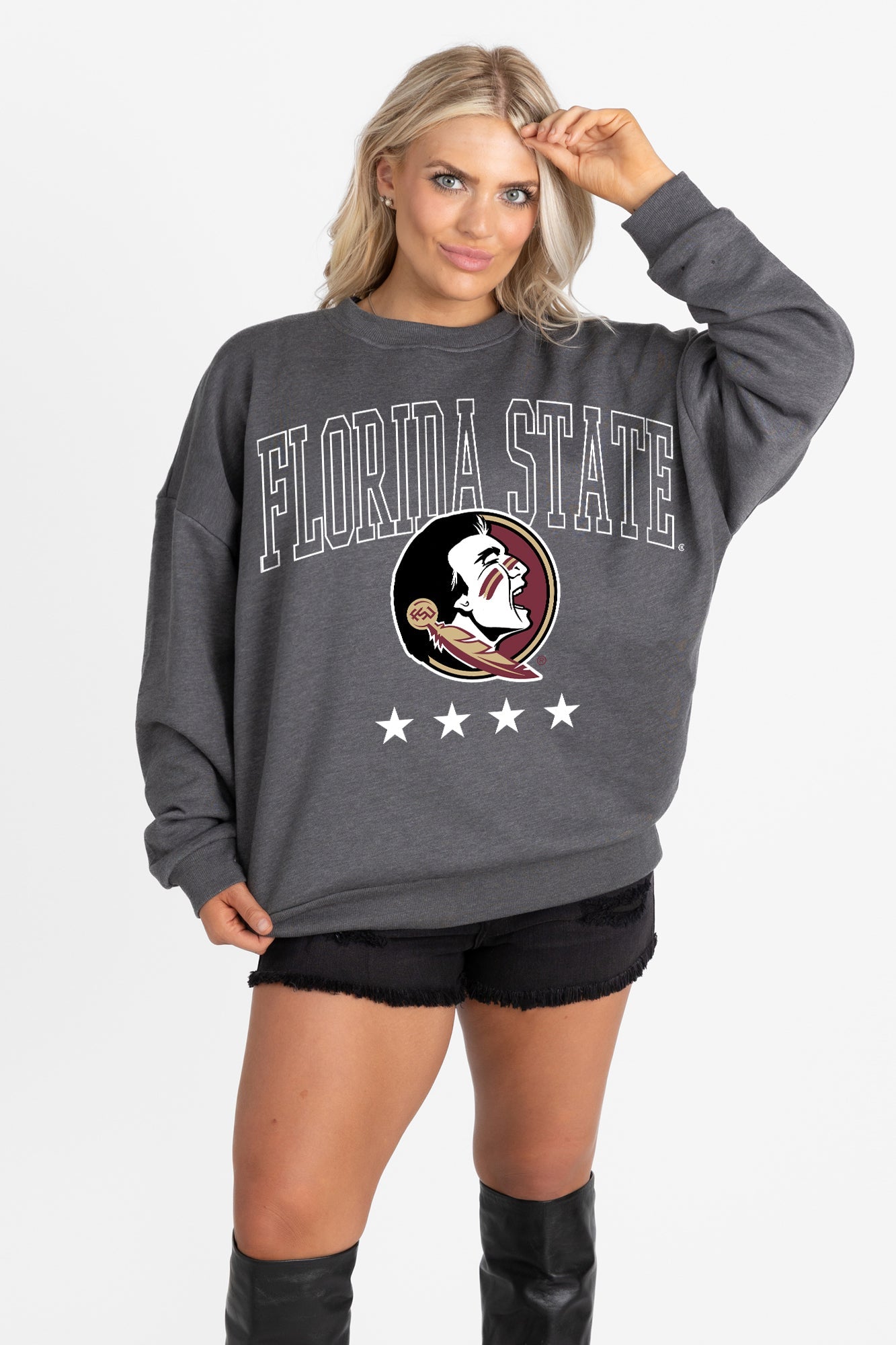 FLORIDA STATE SEMINOLES RISING STAR PREMIUM FLEECE CREWNECK PULLOVER