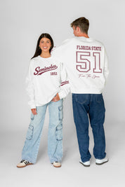 FLORIDA STATE SEMINOLES DAY ONE PREMIUM FLEECE UNISEX CREWNECK PULLOVER